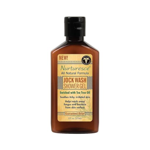 Nurturesce Jock Wash Shower Gel, 6 Fluid Ounce - Tea Tree Oil Enriched, Soothes Itchy Irritated Skin