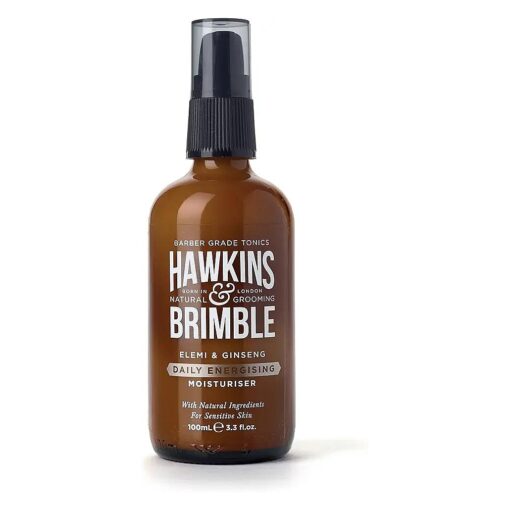 Hawkins & Brimble - Mens Face Moisturiser, 100ml - Daily Energising Face Moisturiser for Dry Skin, Hydrating & Sensitive Skin with Natural Ingredients - No Parabens/Animal Testing