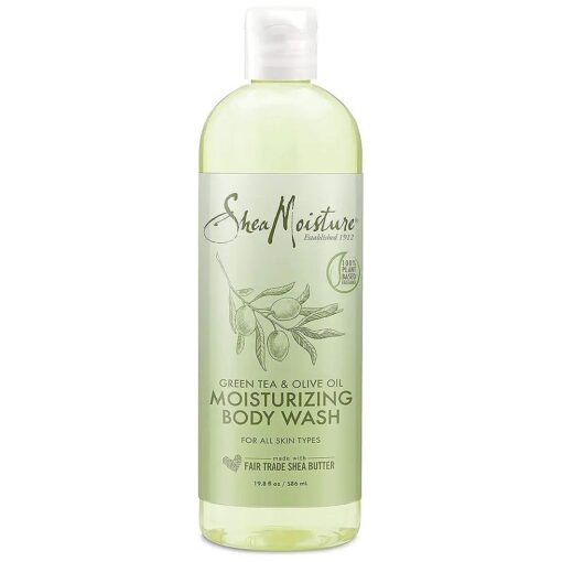 Body Wash for All Skin Types Moisturizing Olive Oil & Green Tea Cruelty Free Made with Fair Trade Shea Butter, 19.8 Oz