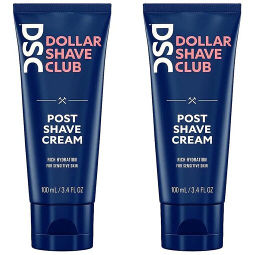 Dollar Shave Club | Post Shave Cream 2 ct. | A Calming and Soothing Post Shave Balm for Men, Rich Hydration for Sensitive Skin, Fast-Absorbing, Non-Greasy Aftershave Lotion, Aftershave Cream