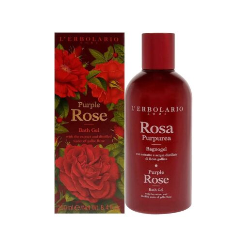 Purple Rose Bath Gel - Body Wash Gently Caresses and Cleanses Your Skin - Perfumed and Relaxing Body Foam - Scented Shower Gel - Refreshing and Invigorating Bath Gel - 8.4 oz