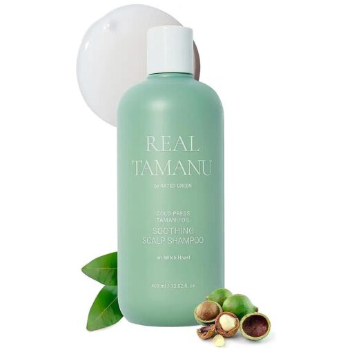 RATED GREEN REAL TAMANU Soothing Scalp Shampoo | Scalp Relief & Nourishing Shampoo for Troubled & Itchy Scalp | Tamanu Oil Organic Cold Pressed Shampoo for Dry Scalp and Itching ( 13.52 Fl Oz )