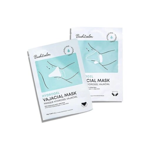 Bushbalm Hydrogel Vajacial Mask - Hydrating Mask with Hyaluronic Acid and Aloe Vera to Cool and Soothe Skin Post-Hair Removal, 1 Full Mask Sets