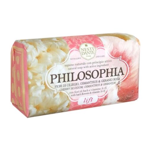 Nesti Dante Philosophia Natural Soap, Lift/Cherry Blossom/Osmanthus and Geranium With Bach Flowers and Vitamin E, 8.8 Ounce