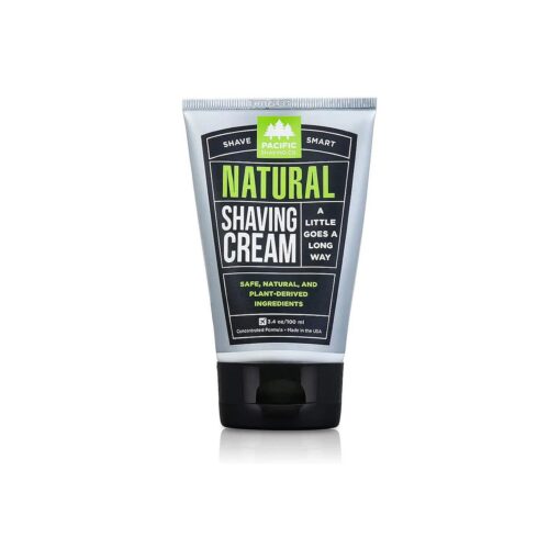 Pacific Shaving Company Natural Shaving Cream - Shea Butter + Vitamin E Shave Cream for Hydrated Sensitive Skin - Clean Formula for a Smooth, Anti-Redness + Irritation-Free Shave Cream ( 3.4 Oz )