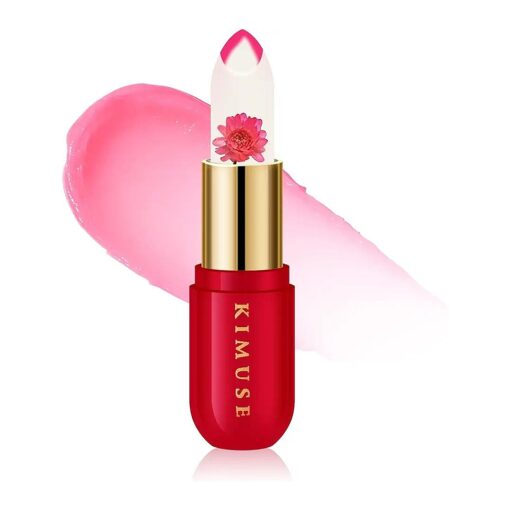 KIMUSE Flower Balm PH Color Changing Lipstick, Long-Lasting Lip Balm and Lip Stain, Moisturizing Natural Lip Balm