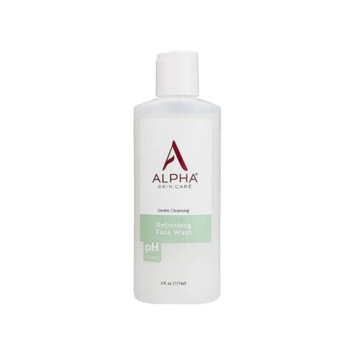 Alpha Skin Care Refreshing Face Wash | Anti-Aging Formula | Citric Alpha Hydroxy Acid ( AHA ) | Gently Cleanses, Purifies, Tones & Restores Ideal PH | For All Skin Types | 6 Fl Oz