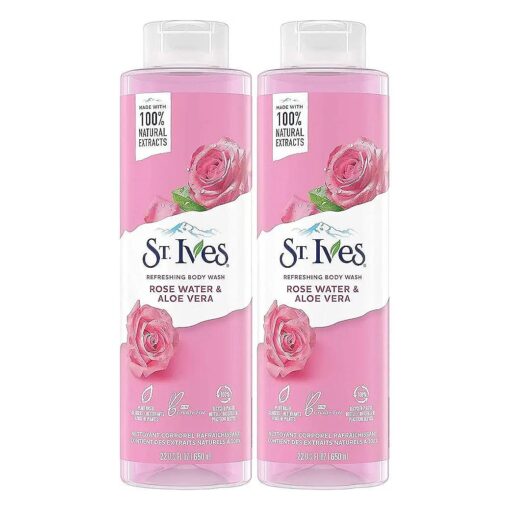 Refreshing Body Wash, Rose Water & Aloe Vera, 22 Fluid Ounce ( Pack of 2 )