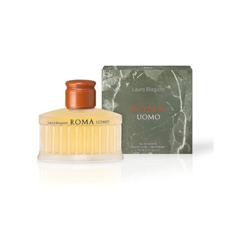 Laura Biagiotti Roma for Men - Classic and Elegant Scent - Opens with Grapefruit, Bergamot and Basil - Reveals Your Seductive and Masculine Side - Perfect for Date Night - 2.5 oz EDT Spray