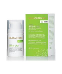 GOLDFADEN MD Bright Eyes Dark Circle Concentrate Brightening Eye Cream w/Soy Peptide, Rice Bran Extract & Arnica | May Reduce Under Eye Darkness, Puffiness & Fine Lines for a More Youthful Glow