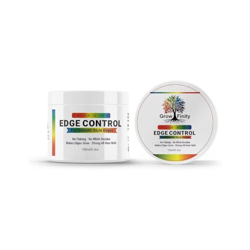 Hair Growth Edge Control Styling Gel | Biotin and 100 % Argan Oil Infused for 3X Faster Hair Growth | Strong 48 - Hour Hold Styling Gel | Extra Large Size 5.3 Oz | Spa Edge Control Hair Gel