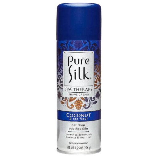 Pure Silk Coconut & Oat Flour Spa Therapy Shave Cream for Women, 7.25 Oz