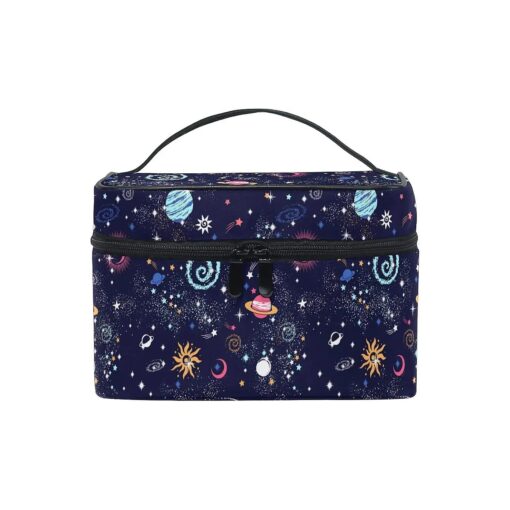 Makeup Bag, Space Galaxy Travel Makeup Organizer Bag Cosmetic Cases Toiletry Bags for Girl Women Ladies