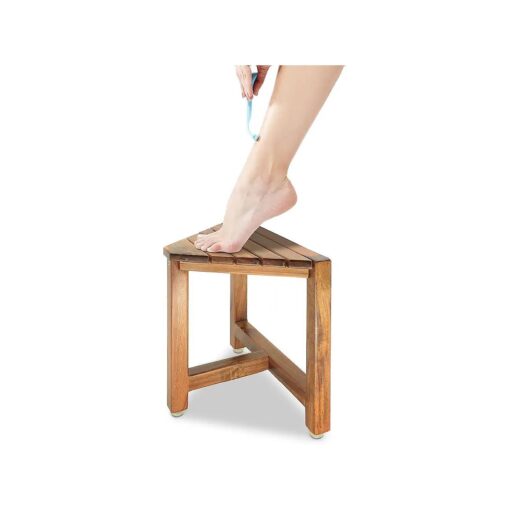 Shower Foot Rest 12 in - Shower Stool for Shaving Legs, Small Corner Bathroom Bench Suitable for Small Shower Spaces - Bath Seat, Spa Foot Rest Shaving Stool Corner