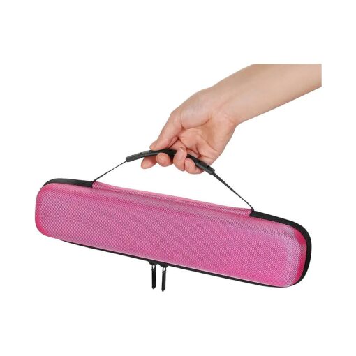 Travel Case for Hair Straightener Bag Hot Tools Curling Iron Travel Straightener Case Electric Hot Comb Flat Iron Hair Straight Styler ( Only Case, Pink )