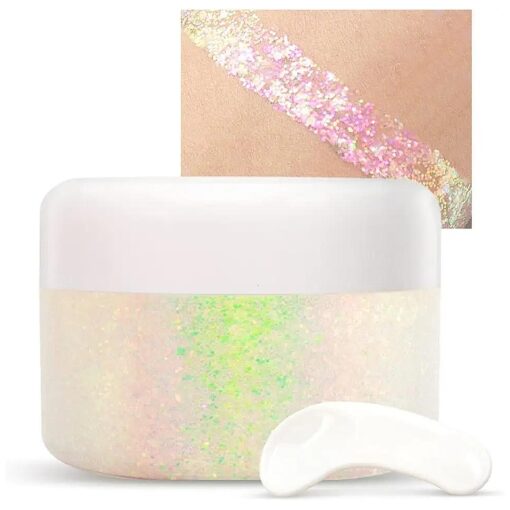 Holographic Body Glitter Gel for Body Face Hair Lip Makeup, Sparkling Glitter Long-Lasting Waterproof Liquid Sequins for Women Girls Perfect for Music Festival Halloween Concerts Art Party ( 02 )