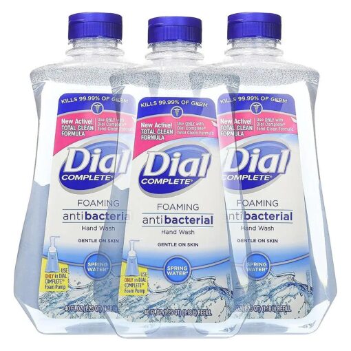 Dial Complete Spring Water Foaming Antibacterial Hand Wash Refill, 40 Oz ( Pack of 3 )