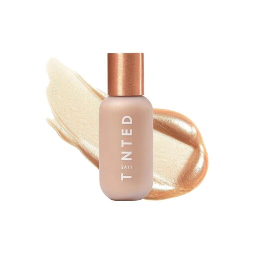 Live Tinted Hueglow Liquid Highlighter Drops - Lightweight Serum-Infused Highlighter, Non-Greasy Formula for Natural Radiance and Advanced Hydration, Golden Hour, 1.7fl oz / 50mL