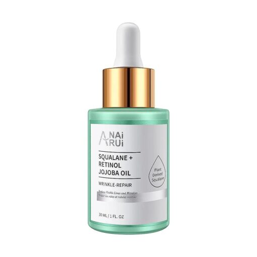 ANAI RUI Squalane Retinol Jojoba Oil Moisturizer for Face Hydrate, Nourish, Moisturize Fine Lines and Wrinkles, Wrinkle-Repair Facial Oil for Smoother, Supple Skin 1 fl, Oz