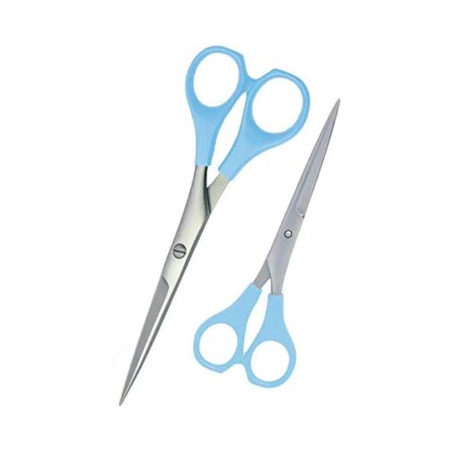 YNR England Hairdressing Barber Hair Scissor for Professional Hairdressers Barbers Stainless Steel Hair Cutting Shears - for Salon Barbers, Men, Women, Children and Adults ( S-Blue-Silver )