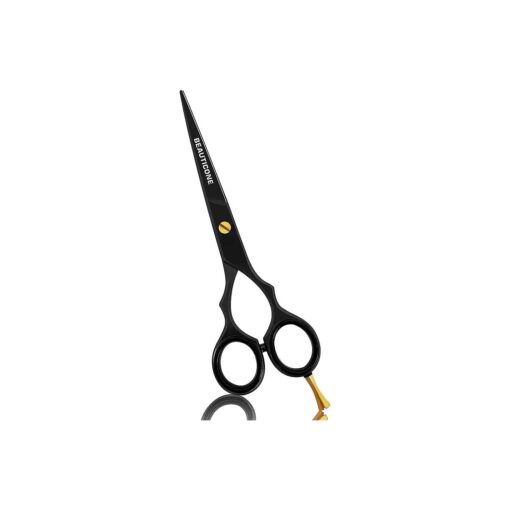 Hair Cutting Scissors | Stainless Steel Barber Scissors | Hairdressing Scissors for Salon | Smooth & Sharp Edge Blades - Hair Scissors for Men & Women ( Black )