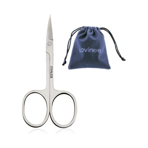 1pc Stainless Steel Scissor with Curved Sharp Edge Blades for Eyebrow, Facial Hairs and False Eyelashes, Eyebrow Scissor, Facial Hairs Scissor, Makeup Tool Scissor, Shape Eyebrow, Shape False Eyelashes