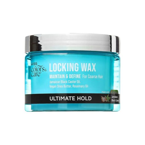 KISS COLORS & CARE Ultimate Hold Locking Wax, 6 oz, - starts and maintains locs with long lasting hold and no build up, Ideal for thicker hair textures