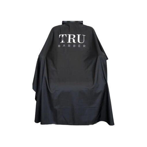 TRU BARBER Cape, Light weight cape and Waterproof, Professional Salon Cape with Snap Closure Hair Salon Cutting Cape, Barber Cape, Barbershop cape, 50" x 58" ( Black/White )