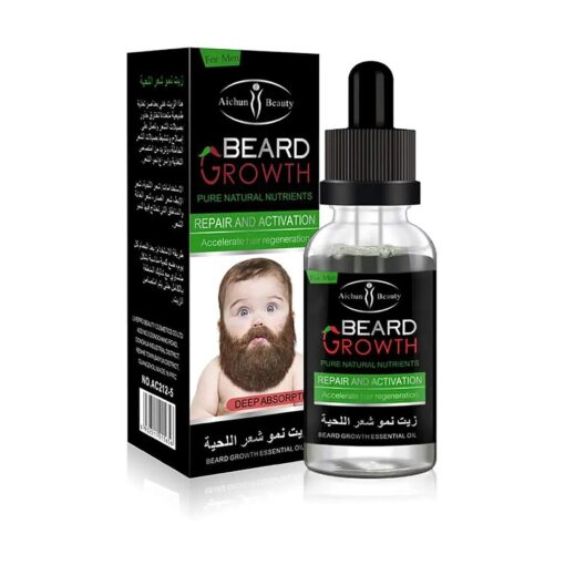 AICHUN BEAUTY Beard Oil Mustache Hair Pure Natural Nutrients Skin Cleansing Vitamins Grapefruit Seed Oil Ginger Andrea Hair 30ml