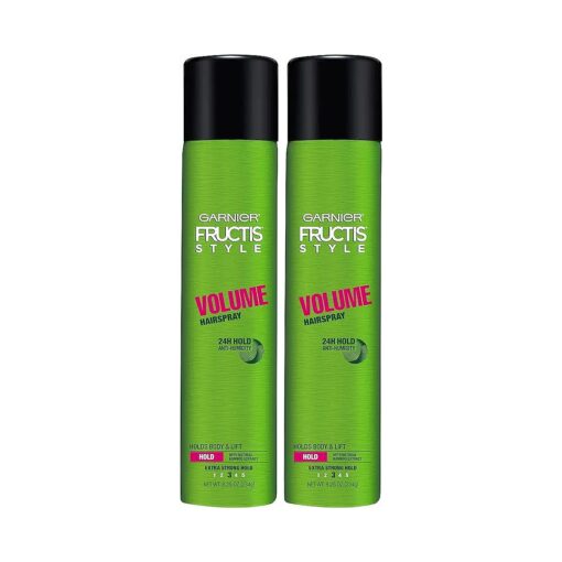 Fructis Style Volume Anti-Humidity Hairspray, 8.25 Oz, 2 Count, ( Packaging May Vary )