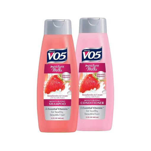 Alberto V05 Moisture Milks Strawberries & Cream Moisturizing Shampoo & Conditioner Set ( 12.5 fl.oz ) by High Ridge Brands Co