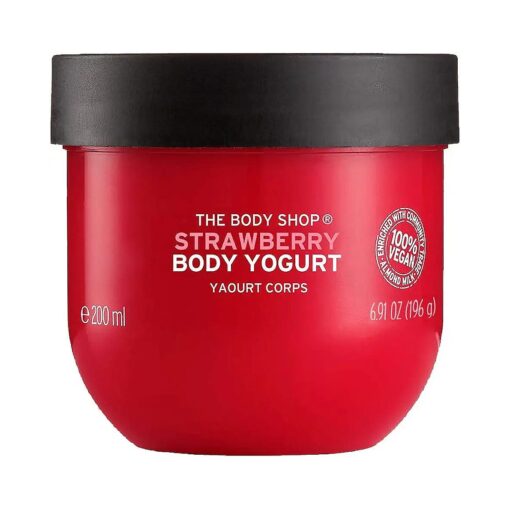 The Body Shop Strawberry Body Yogurt, 48hr Moisturizer, 100 % Vegan, 6.91 Fl.Oz