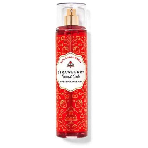 Bath & Body Works ( 8 fl.oz /236 mL ) Strawberry Pound Cake Fragrance Mist ( Packaging Design Varies )