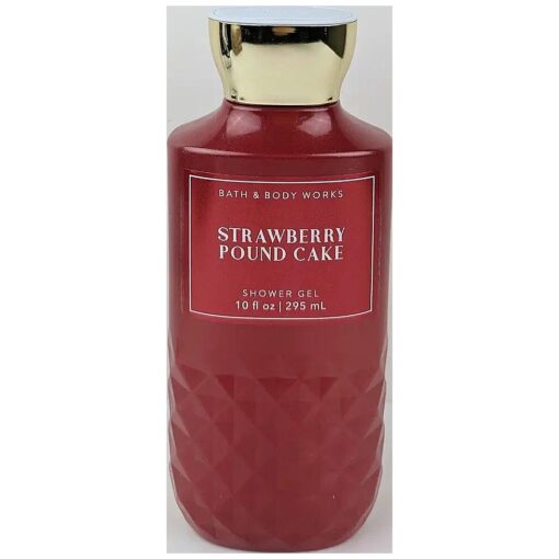 Bath and Body Works Strawberry Pound Cake Shower Gel Wash 10 Ounce