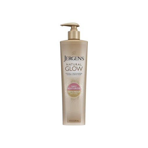 Jergens Natural Glow 3-Day Self Tanner for Fair to Medium Skin Tone, Sunless Tanning Daily Moisturizer, for Streak-free and Natural-Looking Color, 10 Ounce