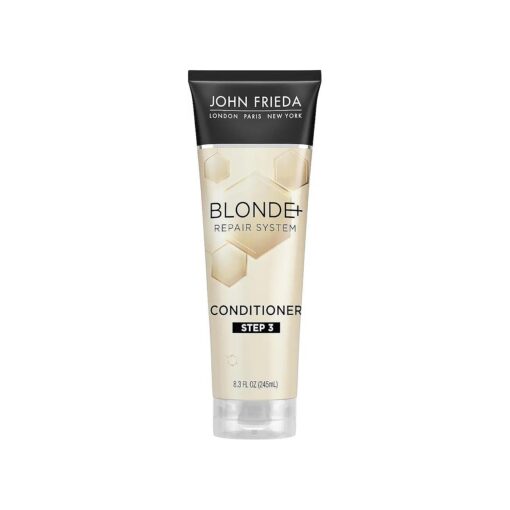 John Frieda Blonde+ Hair Repair System Conditioner, Bond Repair, Conditioner for Damaged Hair, 8.3 Oz