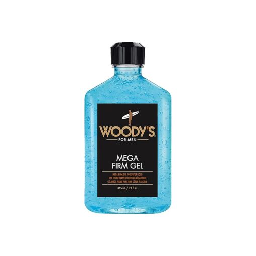 Woody 's Mega Firm Gel for Men, Alcohol-free, Creates Body and Shine with Super Firm Hold, 12 fl oz - 1 Pc