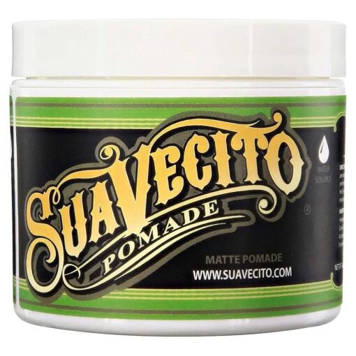 Suavecito Pomade Firme ( Strong ) Hold - Strong Hold Hair Pomade For Men - Medium Shine Water Based Flake Free Hair Gel - Easy To Wash Out - All Day Hold For All Hair Styles