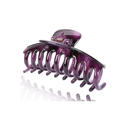 4.3" Jelly Color Hair Claw Clip-Acrylic Strong Holding Power Hair Clips Hairgrip for Women and Girls Hair Barrettes for Medium or Long Hair ( B-Purple )