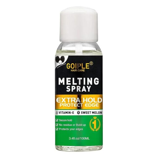 3.4 fl oz Lace Melting and Holding Spray Glue-Less Hair Adhesive for Wigs, Extra Hold Lace Melting Spray Adhesive Wig Spray for Closure Wigs Extensions, Wig Melting Spray Strong Natural Forming Hold