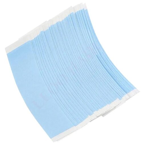 Lace Front | Double Sided Blue Hair Tape Sticker Strip Adhesive Holder Waterproof Human Hair Men & Women Toupee Tape Lace Front Wig Hair System Replacement Extension | Contour C ( 36pcs x 1 Bag )