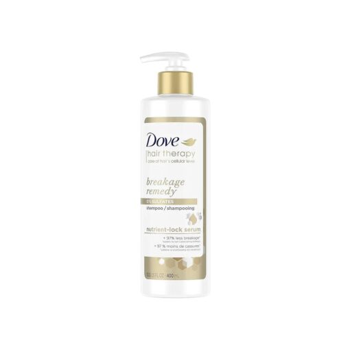 Dove Hair Therapy Shampoo for Damaged Hair Breakage Remedy Hair Shampoo with Nutrient-Lock Serum 13.5 fl oz