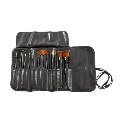 MASH 12pc Studio Pro Makeup Make Up Cosmetic Brush Set Kit w/ Leather Case - For Eye Shadow, Blush, Concealer, Etc