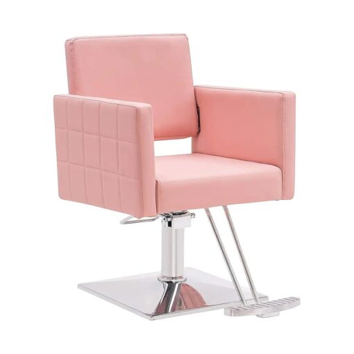 BarberPub Salon Chair for Hair Stylist, Hydraulic Barber Styling Chair, Beauty Spa Equipment 8821 ( Pink )