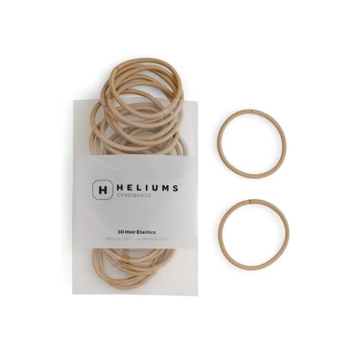 Heliums Large Hair Ties - Medium Blonde - 30 Pack, 2.25 Inch Thick Ponytail Holders, 4mm Hair Elastics