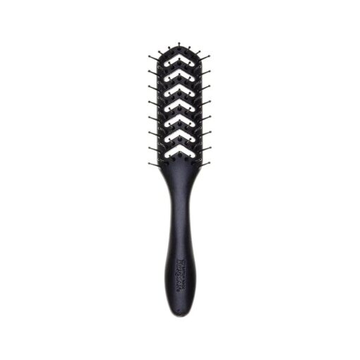 Denman Jack Dean by D200 Flexible Vent Brush for Blow Drying - Styling Hair Brush for Wet Dry Curly Thick Straight Hair - For Women and Men, Black