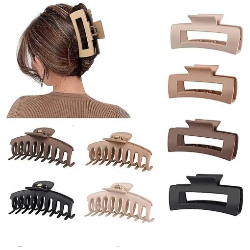 COPLA 8Pcs Large Claw Clips for Thick Hair | Premium Quality Large Hair clips for Thick Hair| 4.3-inch Nonslip Matte Color Hair Claw Clips| Stylish Design with Gift Box