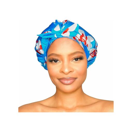 Luxury Shower Cap For Women - 100 % Waterproof, Reusable, Washable & Breathable Shower Caps - Gramercy