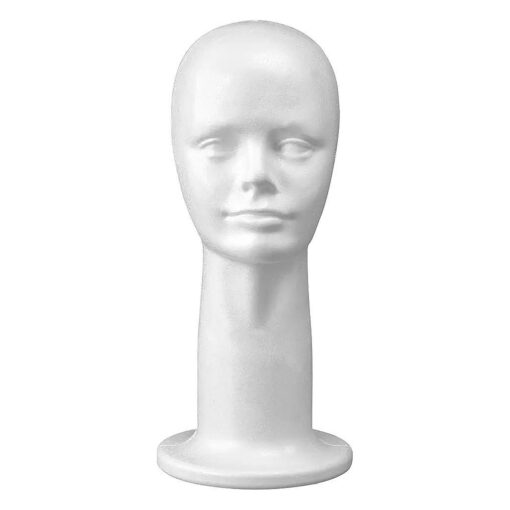 15" Inch Styrofoam Head Wig Head Mannequin Manikin, Style, Model & Display Women 's Wigs, Hats & Hairpieces Stand - Large, by Adolfo Designs