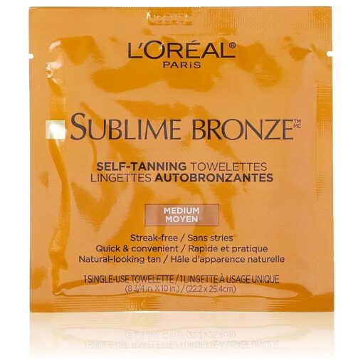 Sublime Bronze Self Tanning Towelettes, Streak-Free, Natural Looking Tan, 6 ct